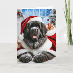Tarjeta Santa para perros de Terranova de 5" x 7"