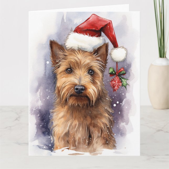 Tarjeta Santa Paws, Navidades australianos de perros de te (Anverso)