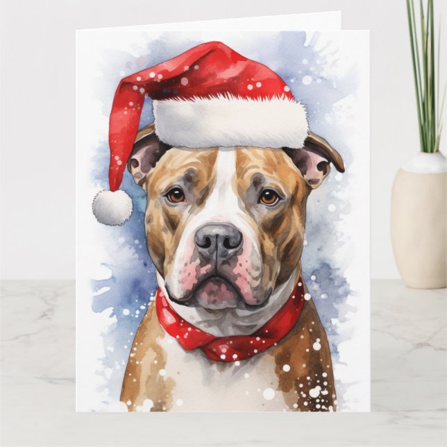 Tarjeta Santa Paws, Navidades norteamericanos de perro de  (Anverso)