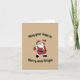 Tarjeta Santa Personalizado Merry Bright
