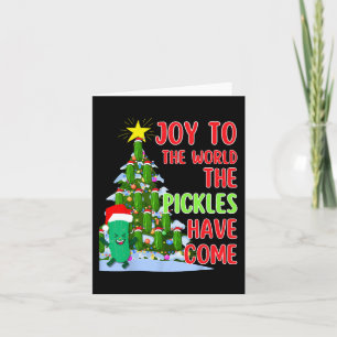 Tarjeta Santa Pickle Christmas Tree Lights Fun Pickle Rega