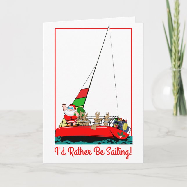 Tarjeta Santa preferiría navegar por los Navidades (Anverso)
