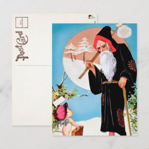 Tarjeta Santa Robada de color negro victoriano