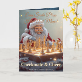 Tarjeta Santa’s Next Move – Funny Chess Christmas Greeting