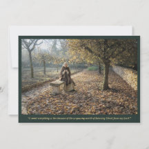 Tarjeta Santa | Santa Aldegundis en Otoño