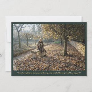 Tarjeta Santa | Santa Aldegundis en Otoño