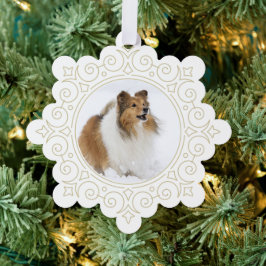 Tarjeta Santa Sheltie para Navidades de acuarela