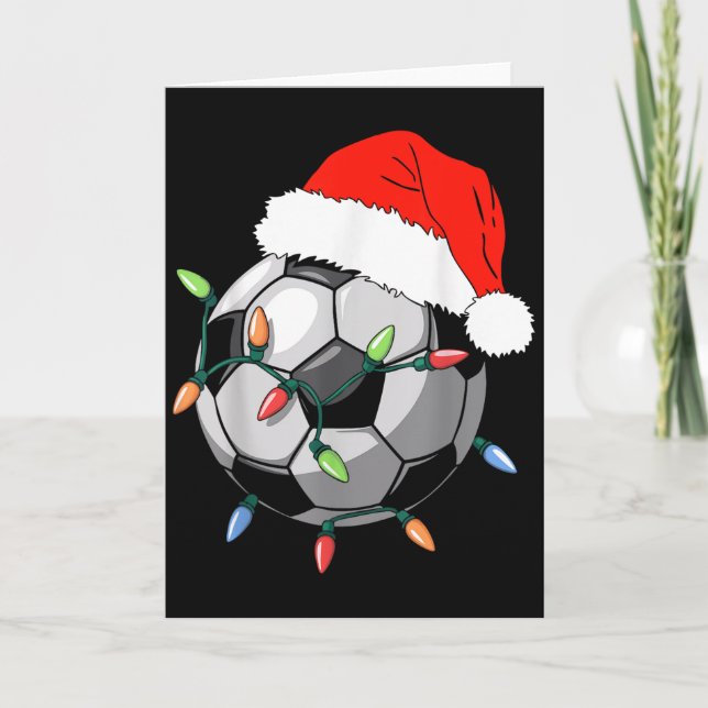 Tarjeta Santa Soccer Ball Shirt Men Youth Boys Christmas P (Anverso)