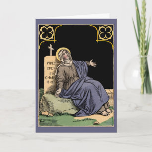 Tarjeta Santa Sofía de Roma que Llora a sus Hijas