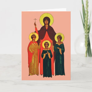 Tarjeta Santa Sofía y sus Hijas las Virtudes Eternas