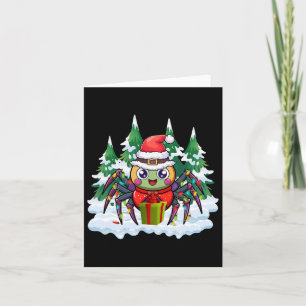 Tarjeta Santa Spider Lleva A Navidades Graciosos De La Caj