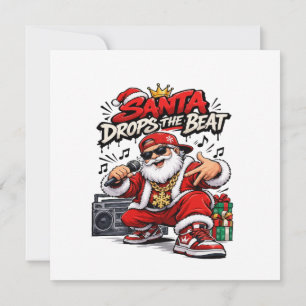 Tarjeta Santa Suelta El Ritmo Christmas Hip Hop