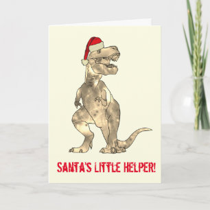 Tarjeta Santa T-Rex cita