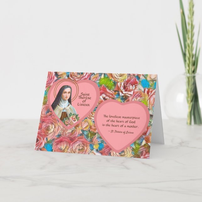 Tarjeta Santa Teresa de Lisieux (BJE 01; Cita para madres) (Anverso)