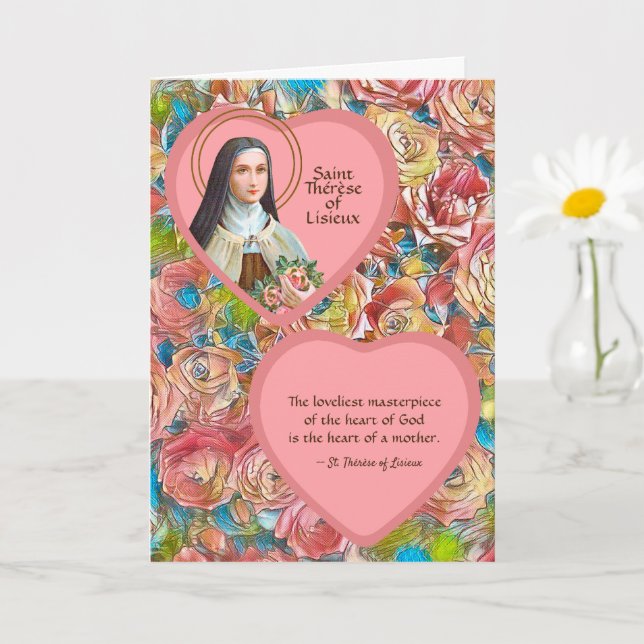 Tarjeta Santa Teresa de Lisieux (BJE 01; Cita para madres) (Planta pequeña)