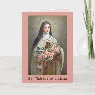 Tarjeta Santa Teresa de Lisieux la pequeña flor (BJE 01)