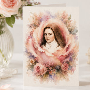 Tarjeta Santa Teresa de Lisieux "Todo es Gracia"
