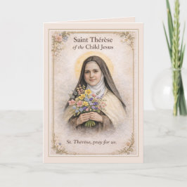 Tarjeta Santa Teresita Oraciones de Florecitas Camino Pequ