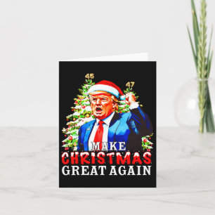 Tarjeta Santa Trump 45-47 pijamas de Navidad hacen geniale