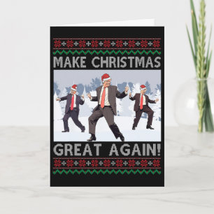 Tarjeta Santa Trump Baile Haz Navidad Grande de Nuevo Feo