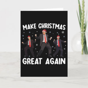 Tarjeta Santa Trump Baile Haz Navidad Grande Otra Vez Xmas