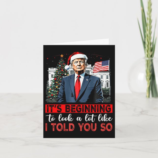Tarjeta Santa Trump Es comienza a parecerse mucho a yo (Anverso)