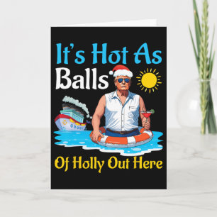 Tarjeta Santa Trump hace calor como de Holly aquí fuera dí
