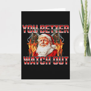 Tarjeta Santa Trump Santa Claus viene a la ciudad 2024 Pre