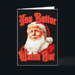Tarjeta Santa Trump Vintage You Better Watch Out Dos Lados<br><div class="desc">Santa Trump Vintage You Better Watch Out Dos Lados</div>