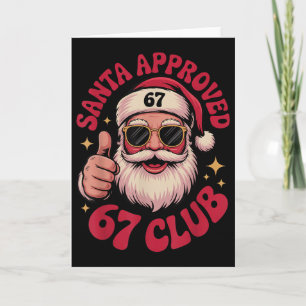 Tarjeta Santa Vintage Aprobado Club 67 - Navidad Divertida