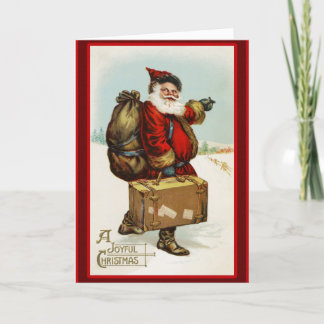 Tarjeta Santa Vintage para navidades