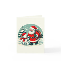 Santa y pequeño oso polar