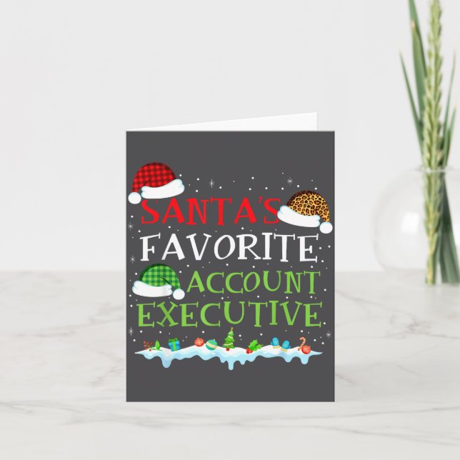 Tarjeta Santa's Favorite Account Executive Fun Christmas  (Anverso)