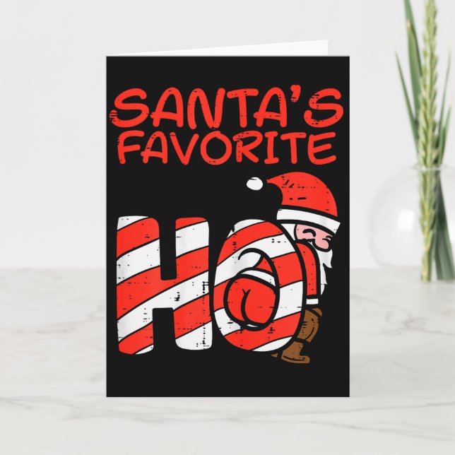 Tarjeta Santas Favorite Funny Naughty Adult Christmas Xmas (Anverso)