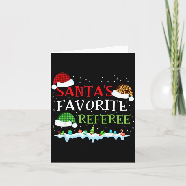 Tarjeta Santa's Favorite Referee Fun Christmas  (Anverso)
