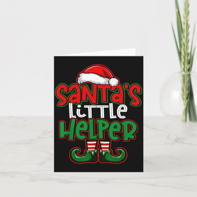 Tarjeta Santa's Little Helper Espresso Martini Christmas T (Anverso)