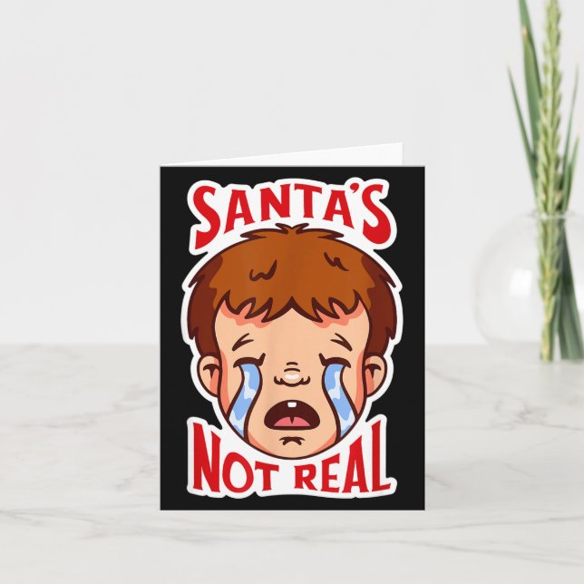 Tarjeta Santa's Not Real Funny Anti-christmas Quote Humor  (Anverso)