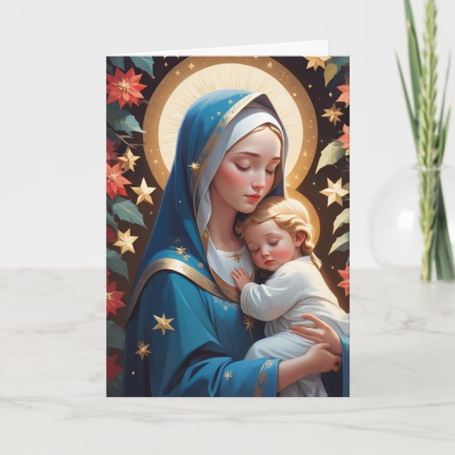 Tarjeta Santísima Virgen María Tradicional Católica (Anverso)