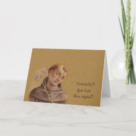 Tarjeta Santo Antonio de Padua Lily