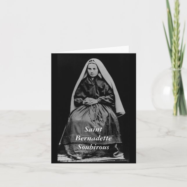 Tarjeta Santo Bernadette Soubirous (Anverso)