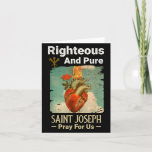 Tarjeta Santo católico José, santo patrón de los padres, r
