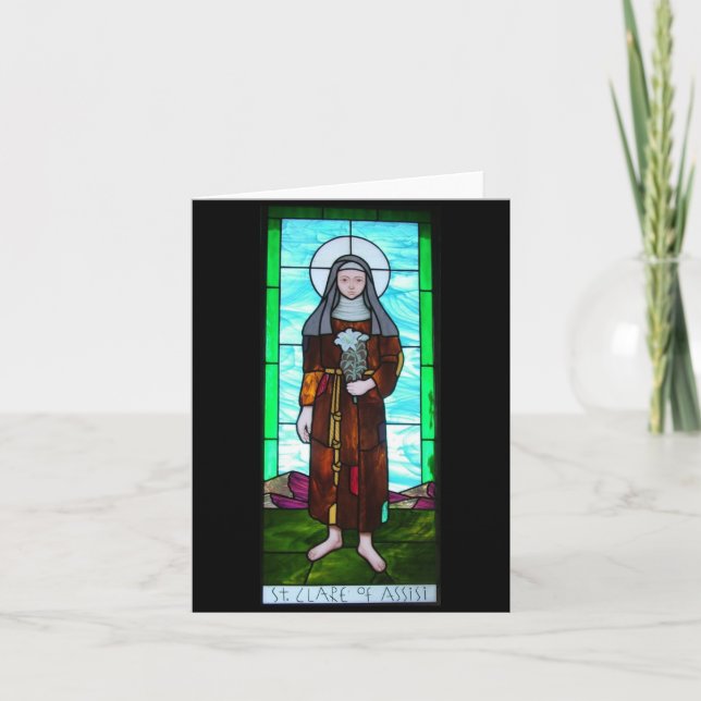 Tarjeta Santo Clare del notecard de Assisi (Anverso)
