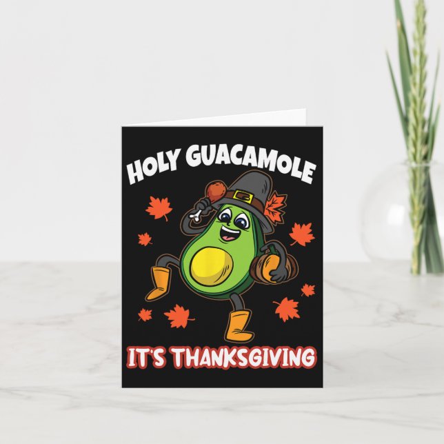 Tarjeta Santo Guacamole Su Fa De Aguacate De Acción De Gra (Anverso)