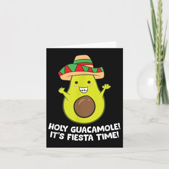 Tarjeta Santo Guacamole Su Fiesta Hora Cinco De Mayo Aguda (Anverso)