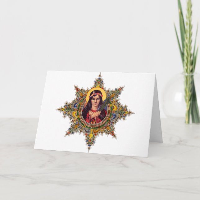 Tarjeta Santo Philomena, patrón de bebés y de niños (Anverso)