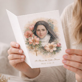 Tarjeta Santo Rosario de Santa Teresita “Todo es Gracia”