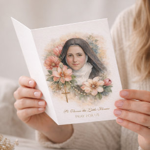 Tarjeta Santo Rosario de Santa Teresita “Todo es Gracia”