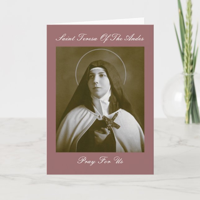 TARJETA SANTO TERESA DE LOS ANDES (Anverso)