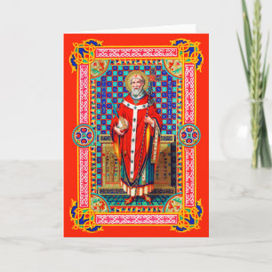 Tarjeta Santo Tomás Becket con casulla roja (K 34)