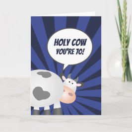 Tarjeta Santo Vaca, 70 años graciosos felices 70 años